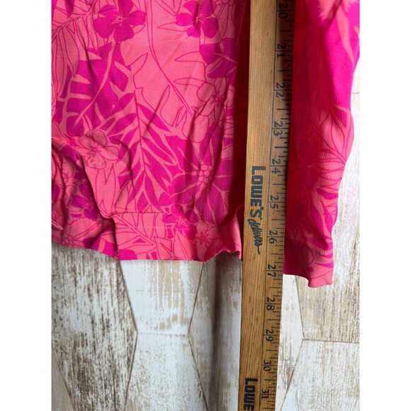 Marsh Landing II Shirt 1X Hawaiian Short Sleeve Rayon Coral Pink - Picture 4 of 6